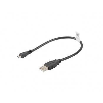 Lanberg CA-USBM-10CC-0003-BK USB 2.0 A-Stecker auf USB Micro-B Stecker Kabel, 30 cm schwarz