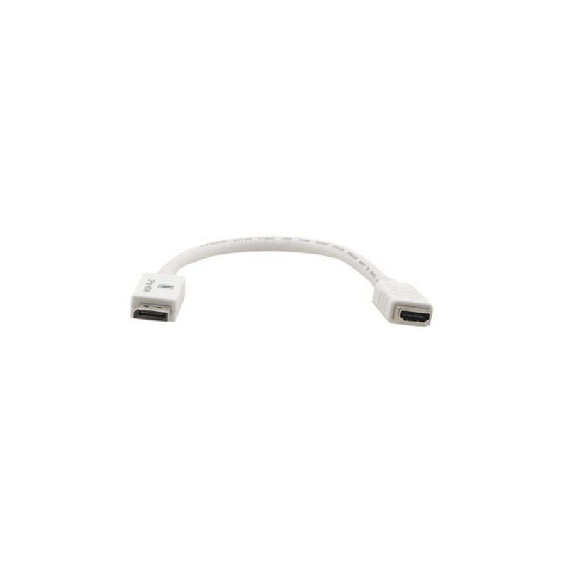 Kramer Electronics DP - HDMI 0.3m, 0,3 m, DisplayPort, HDMI, Macho Hembra, Blanco 99-9697030