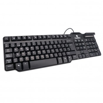 COOLBOX COO-TEC02DNI Interruptor de membrana Wired Negro