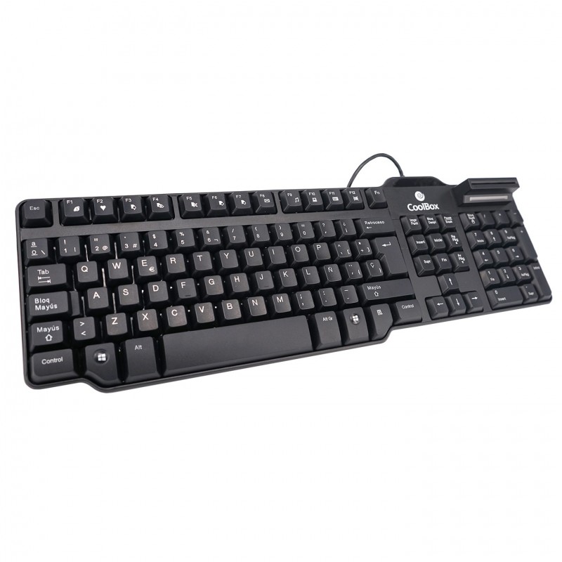 COOLBOX COO-TEC02DNI Interruptor de membrana Wired Negro