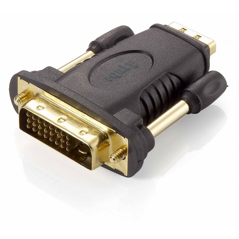 Equip HDMI   DVI, DVI (24+1), HDMI A, Macho hembra, Negro, Oro 118908