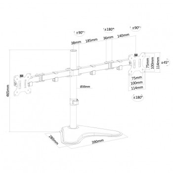 SOPORTE PARED MONITOR-TV FPMA-D550DDBLAC