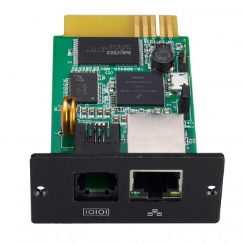 V7 Tarjeta de red SNMP para SAI, SmartSlot, RFC1213, RFC1628, Proprietary MIB, Estado, Negro, Verde, UPSSNMP1-1E