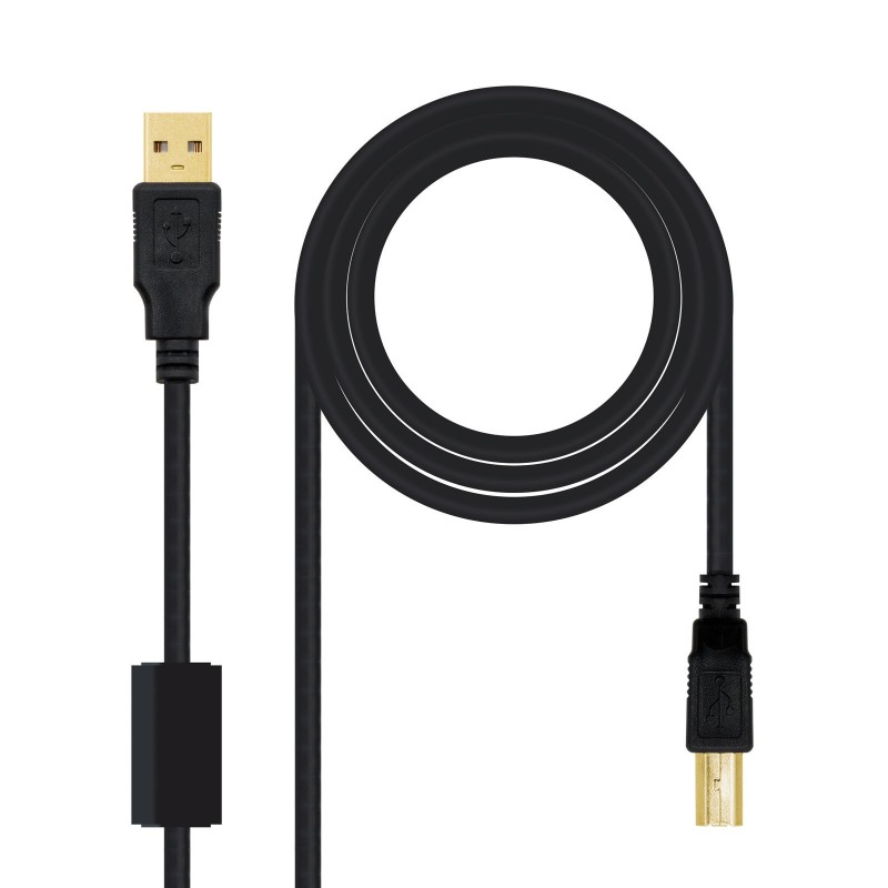 CABLE USB 2.0 IMPRESORA TIPOÂ A M-B M NANOCABL 10.01.1204