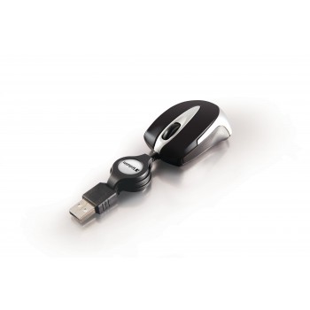 Verbatim Ratón óptico de viaje Go Mini  Negro, Ambidextro, Óptico, USB, 1000 DPI 49020