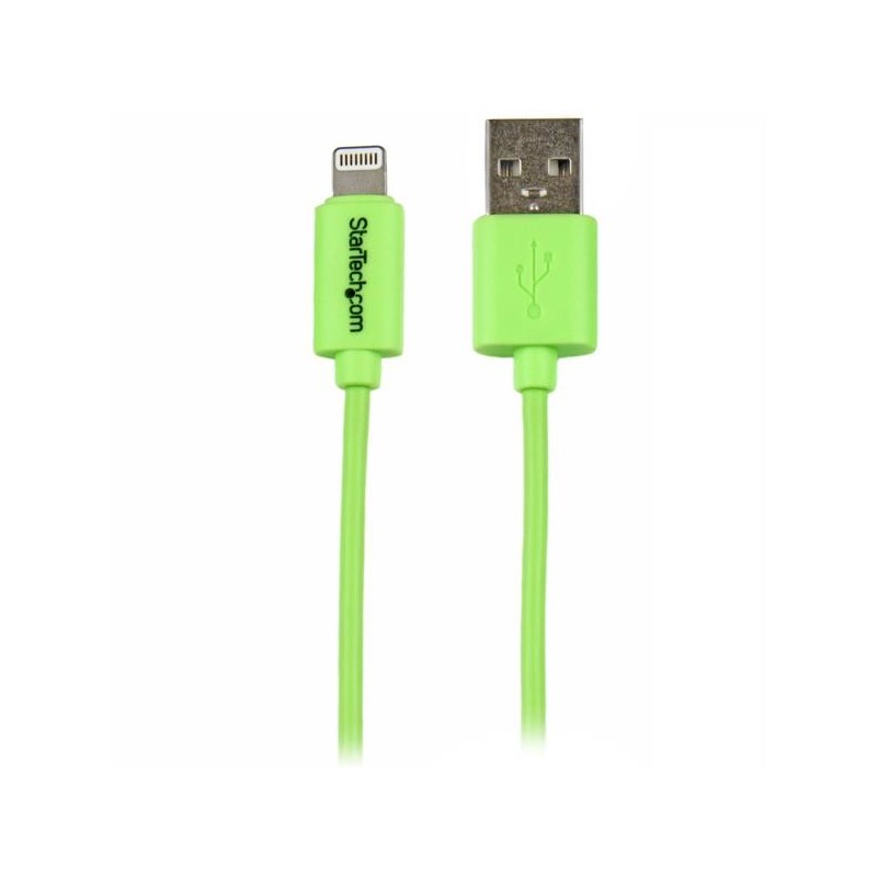 StarTech.com Cable de 1 metro con Conector Lightning de Apple a USB para iPhone   iPod   iPad - Verd USBLT1MGN