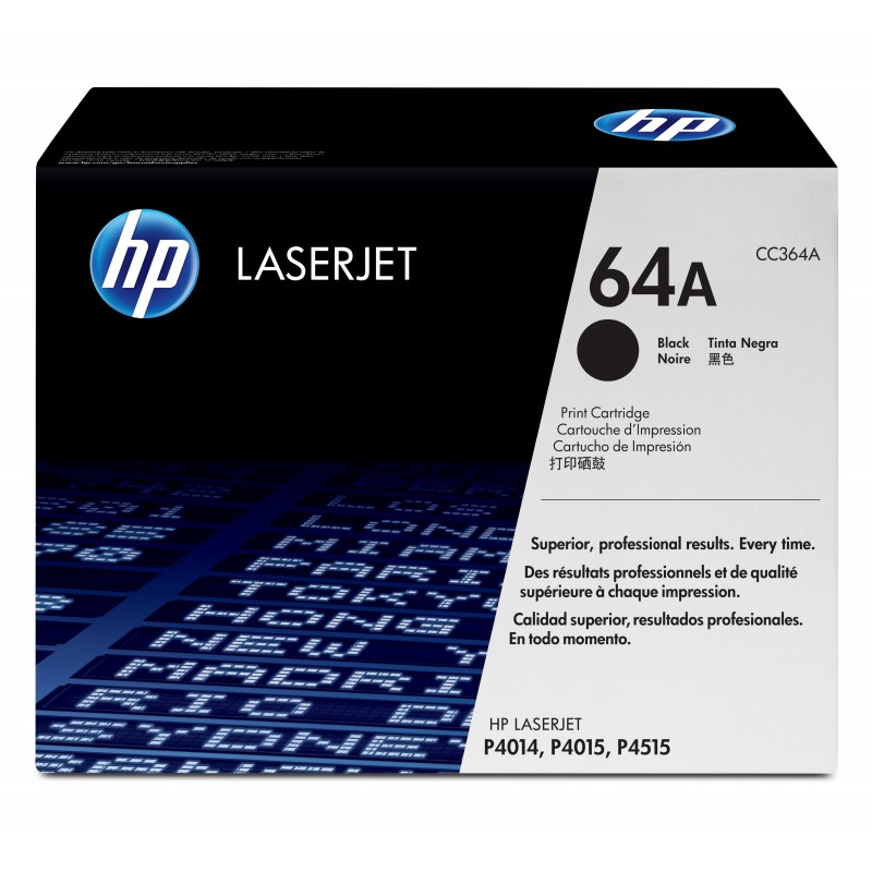 Cartucho de toner original LaserJet HP 64A negro CC364A