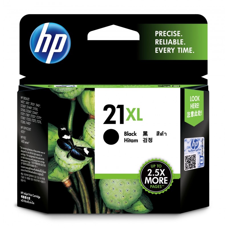 Cartucho de tinta original HP 21XL de alta capacidad negro C9351CE