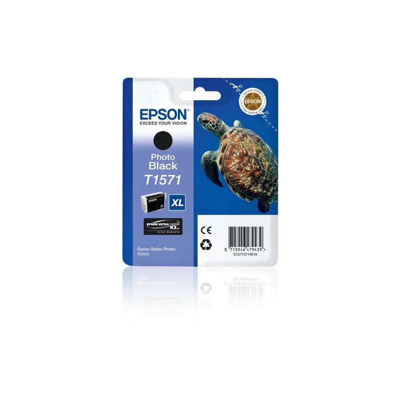 Cartucho Epson T1571 negro foto C13T15714010