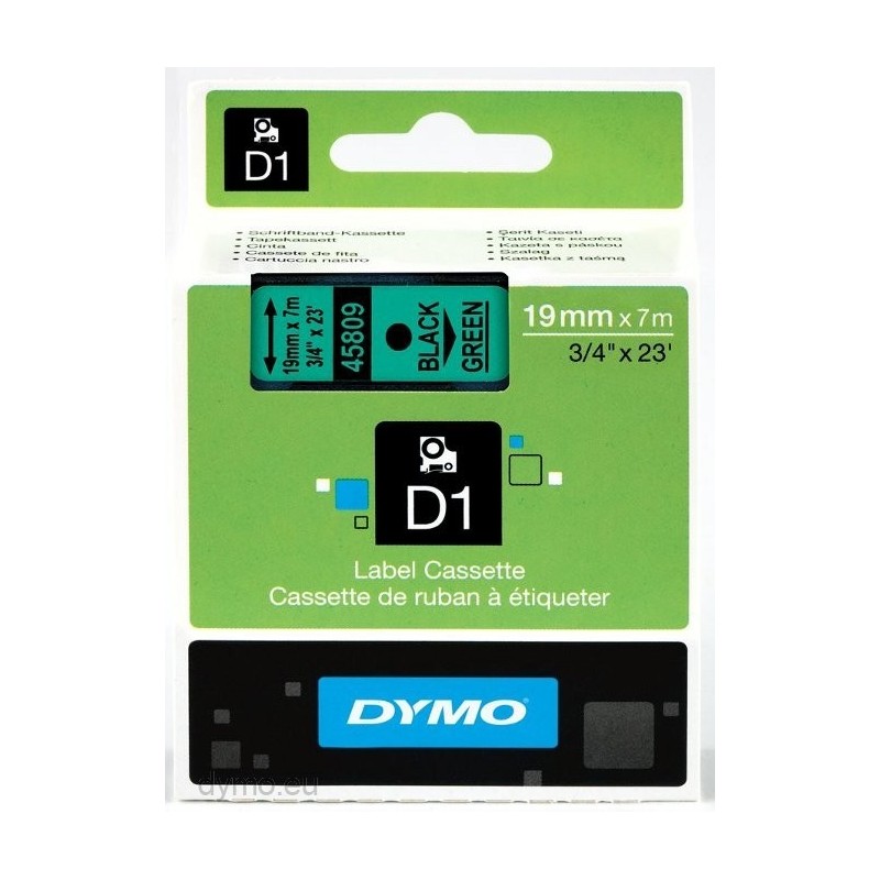 DYMO D1 Standard 19mm x 7m, D1, Poliéster, Bélgica, Caja, 7 m, 24 mm S0720890