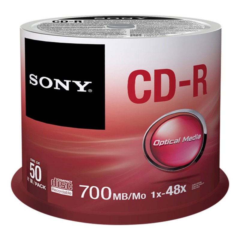 Sony 50CDQ80SP, 700 MB, 50 pieza(s), 80 min, 1,2 mm, 1,2 m s, 5 - 95%