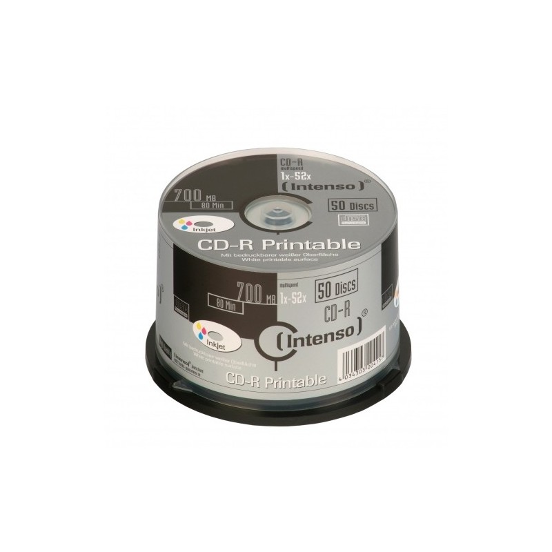 CONSUMIBLE INTENSO CD-R 700MB 50PCS 52X TARRINA 1801125