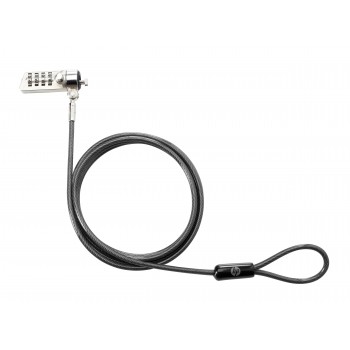 HP Bloqueo de combinación Essential, Cerradura con combinación, Acero galvanizado, 1,22 m, 4,4 mm, N T0Y16AA