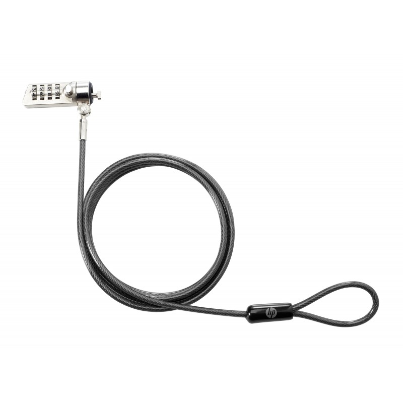 HP Bloqueo de combinación Essential, Cerradura con combinación, Acero galvanizado, 1,22 m, 4,4 mm, N T0Y16AA