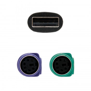 CABLE NC CONV. PS2 A USB 2XPS2 A-M 15CM 10.03.0101