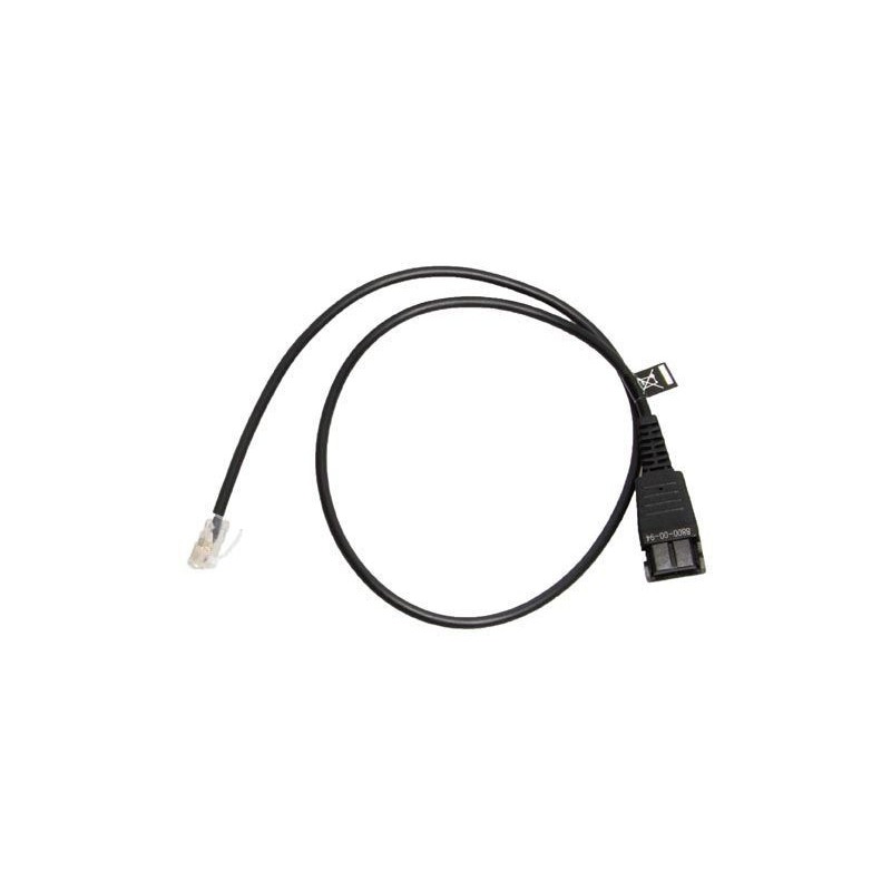 Jabra 8800-00-94 cable telefónico 0,5 m Transparente, Negro