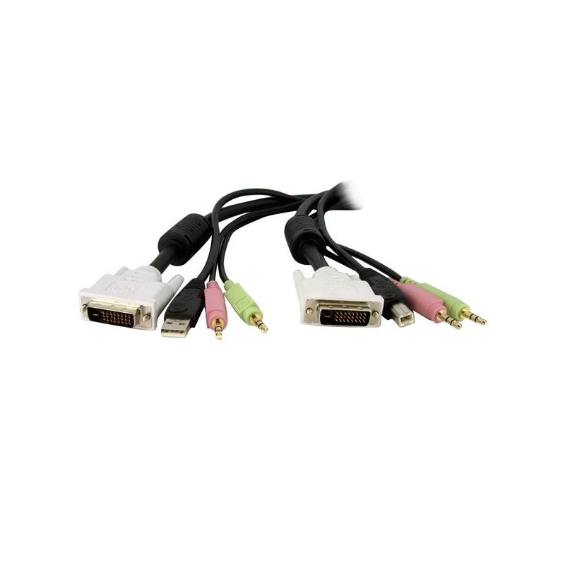 StarTech.com Cable de 1,8m para Switch Conmutador  DVID4N1USB6