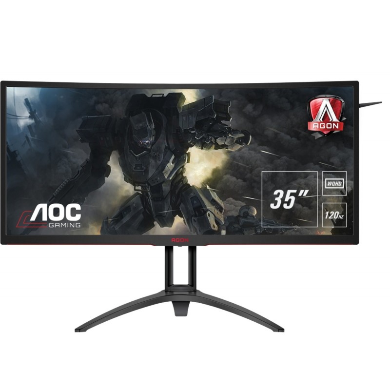 AOC AG352UCG6 pantalla para PC 88,9 cm (35"") Quad HD LED Curva Mate Negro, Rojo