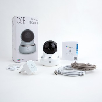EZVIZ C6B - Cámara video vigilancia WiFi. Interior. Panorámica 360º. FHD 1080p. Audio Bidireccional. Micro SD