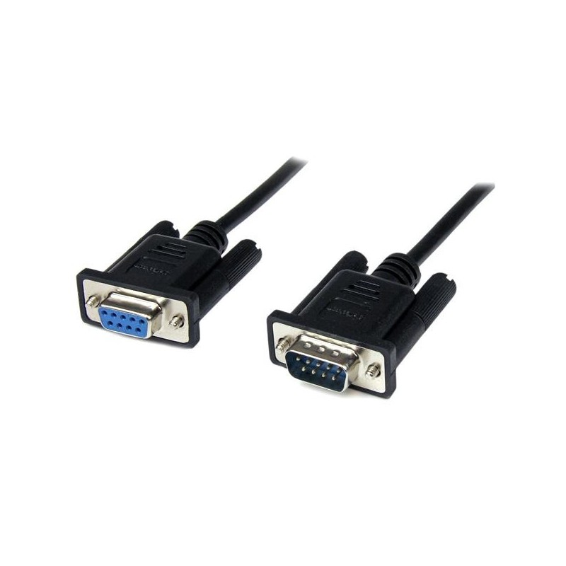 StarTech.com Cable 1m Módem Nulo Null Serie Serial DB9 Hembra a Macho - Negro SCNM9FM1MBK