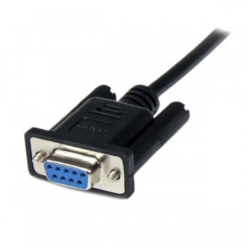 StarTech.com Cable 1m Módem Nulo Null Serie Serial DB9 Hembra a Macho - Negro SCNM9FM1MBK