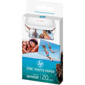 HP ZINK Sticky-Backed Photo Paper - Autoadhesivo - acabado brillante - 50 x 76 mm - 290 g m² - 20 ho W4Z13A