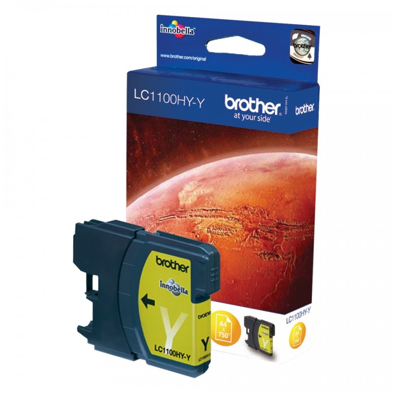 Brother LC1100HYY - Cartucho de impresión - Alto rendimiento - 1 x amarillo - 700 páginas LC1100HYY