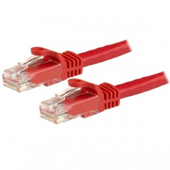 StarTech.com Cable de Red de 0,5m Rojo Cat6 UTP Ethernet Gigabit RJ45 sin Enganches, 0,5 m, Cat6, U  N6PATC50CMRD