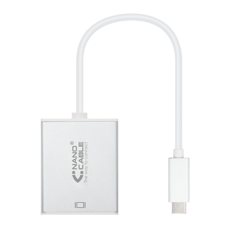 Nanocable Nano Cable 10.16.4101 Blanc (), 0,1 m, USB C, VGA (D-Sub), Macho, Hembra, Derecho