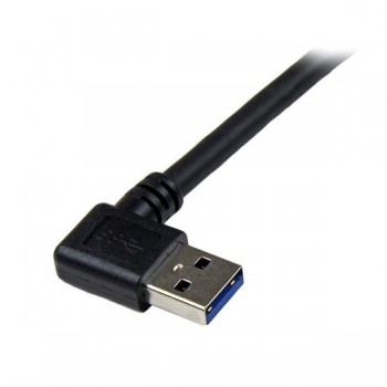 StarTech.com Cable 1m USB 3.0 Super Speed USB B Macho a USB A Macho Acodado en Ángulo a la Derecha - USB3SAB1MRA