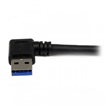 StarTech.com Cable 1m USB 3.0 Super Speed USB B Macho a USB A Macho Acodado en Ángulo a la Derecha - USB3SAB1MRA