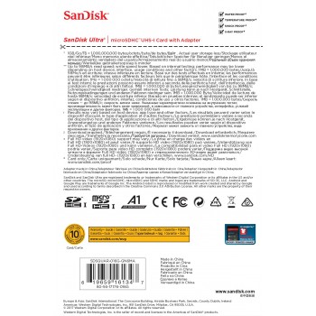 SanDisk 16GB Ultra A1 microSDHC 16GB MicroSDHC Clase 10 Gris, Rojo SDSQUAR-016G-GN6MA