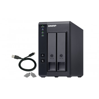 QNAP TR-002 caja para disco duro externo 2.5 3.5" Carcasa de disco duro SSD Negro
