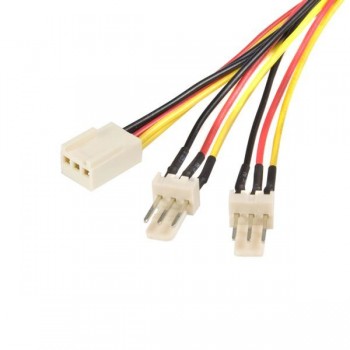StarTech.com Cable de 30cm multiplicador divisor de alimentación TX3 para Ventiladores, Macho hembra TX3SPLIT12
