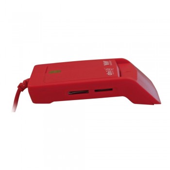 LECTOR TARJETA CHIP DNIE USB WOXTER ROJO TR3.0 PE26-148