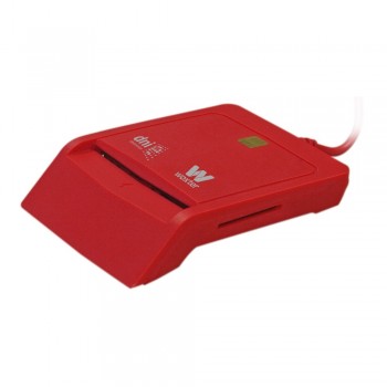 LECTOR TARJETA CHIP DNIE USB WOXTER ROJO TR3.0 PE26-148