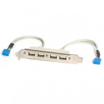 BRACKET 4 PUERTOS USB 2.0 A 2X USBPLATE4