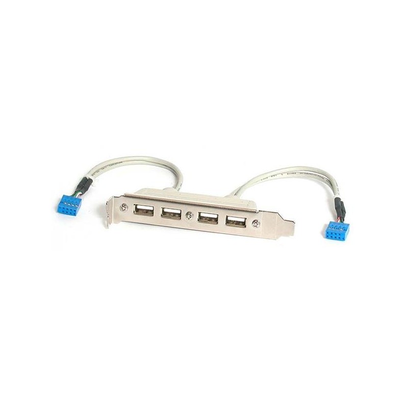 BRACKET 4 PUERTOS USB 2.0 A 2X USBPLATE4