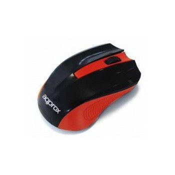Approx APPWMEO Óptico 1200 DPI Negro, Naranja