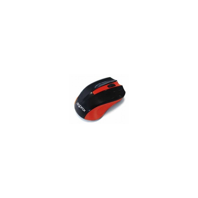 Approx APPWMEO Óptico 1200 DPI Negro, Naranja