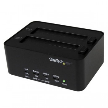 StarTech.com Estación de Conexión Duplicador Borrador Autónomo USB 3.0 de Discos Duros SSD SATA 2,5" SATDOCK2REU3