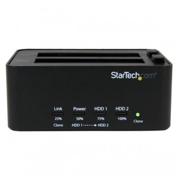 StarTech.com Estación de Conexión Duplicador Borrador Autónomo USB 3.0 de Discos Duros SSD SATA 2,5" SATDOCK2REU3