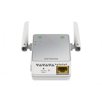 Netgear EX2700-100PES Network repeater 1 puertos RJ-45 2 antenas wifi Blanco EX2700-100PES