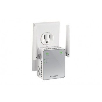 Netgear EX2700-100PES Network repeater 1 puertos RJ-45 2 antenas wifi Blanco EX2700-100PES