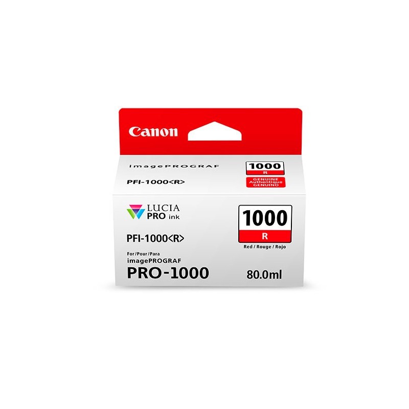 Canon PFI-1000 R Rojo 0554C001