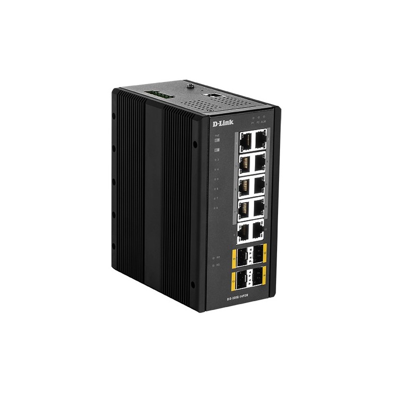 D-Link DIS?300G?14PSW 10 puertos RJ-45 Negro DIS-300G-14PSW