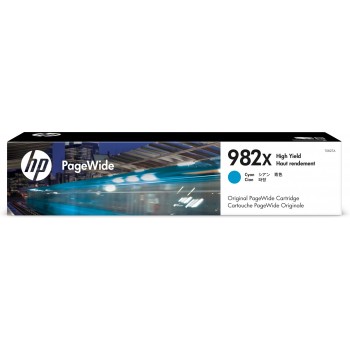Cartucho PageWide 982X Original de alta capacidad cian T0B27A
