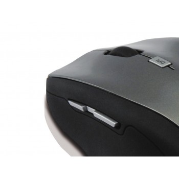 Conceptronic CLLM5BTRVWL, mano derecha, Óptico, RF inalámbrico, 1600 DPI, Negro, Gris