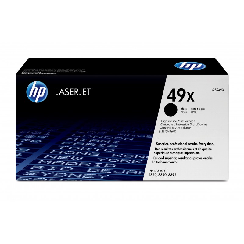 Cartucho de toner original LaserJet HP 49X de alta capacidad negro Q5949X