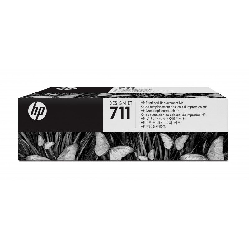 HP 711 - C1Q10A - cabezal de impresión - 1 x negro, amarillo, cián , magenta - para DesignJet T120 e